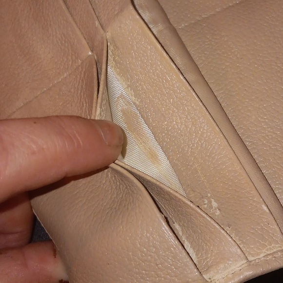 BVLGARI PINK CANVAS AND LEATHER LONG TRIFOLD WALLET - Picture 10 of 16